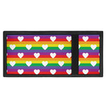 White Heart On LGBT Pride Striped Print Trifold Wallet