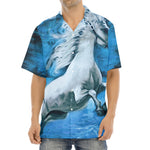 White Horse Painting Print Aloha Shirt
