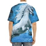 White Horse Painting Print Aloha Shirt
