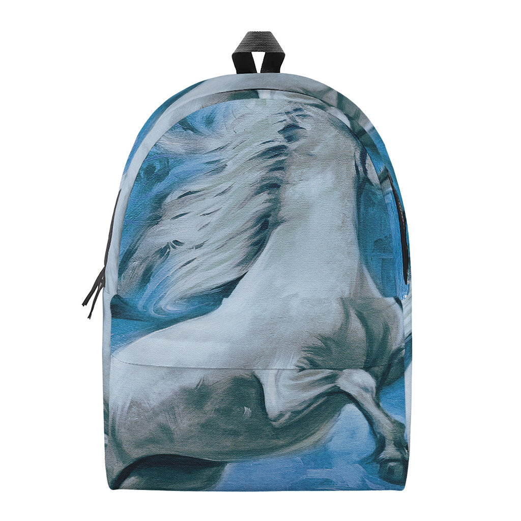 White Horse Painting Print Backpack