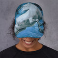 White Horse Painting Print Baseball Cap