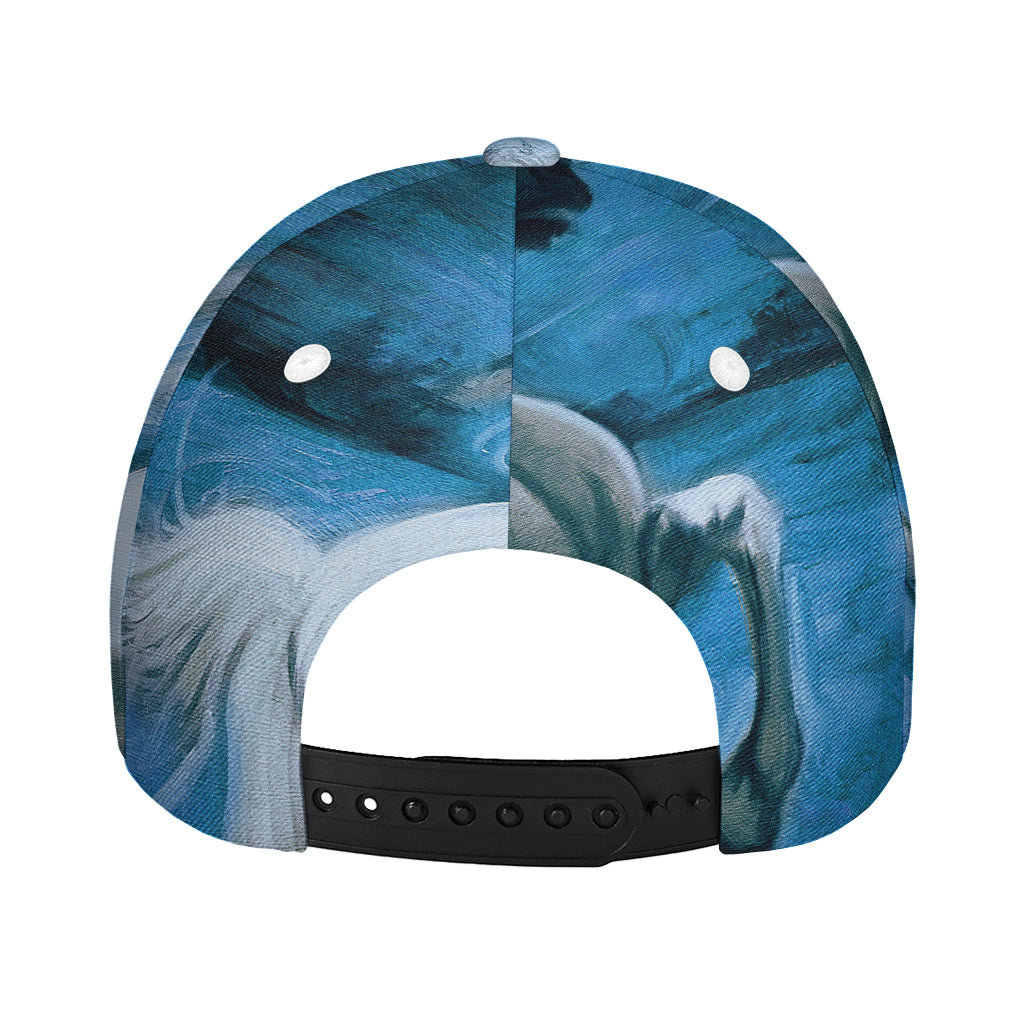 White Horse Painting Print Baseball Cap