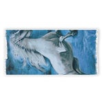 White Horse Painting Print Beach Towel