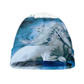 White Horse Painting Print Beanie