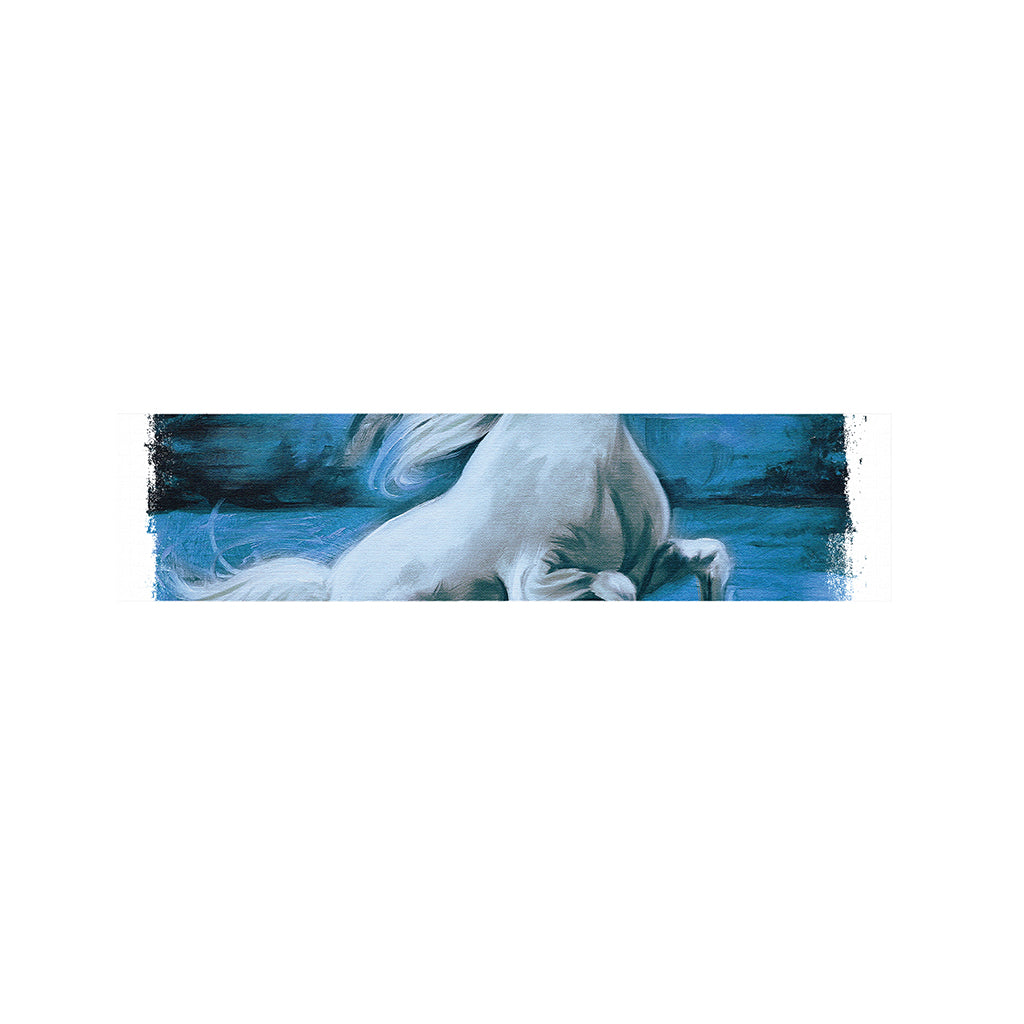 White Horse Painting Print Bed Runner
