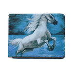White Horse Painting Print Bifold Wallet