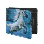 White Horse Painting Print Bifold Wallet