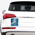 White Horse Painting Print Car Sticker