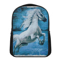 White Horse Painting Print Casual Backpack