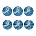 White Horse Painting Print Coaster Set