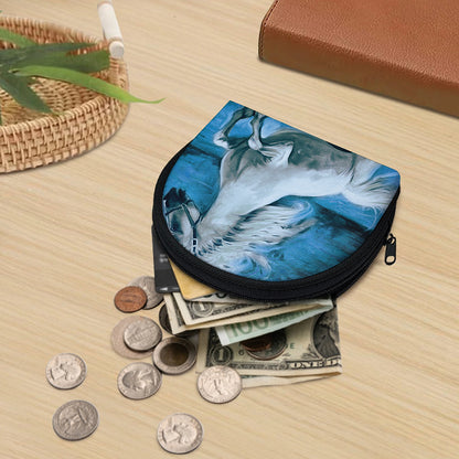 White Horse Painting Print Coin Purse