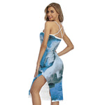 White Horse Painting Print Cross Back Cami Dress