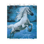 White Horse Painting Print Curtain