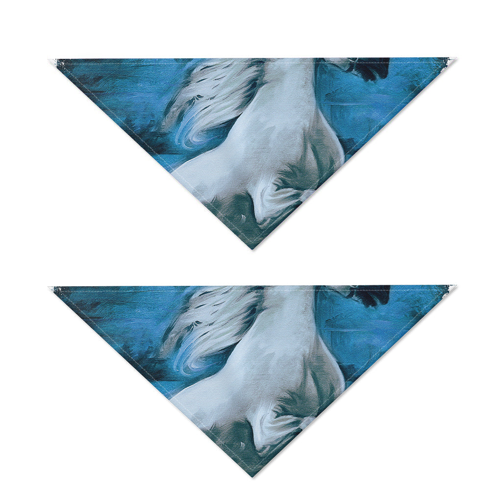 White Horse Painting Print Dog Bandana