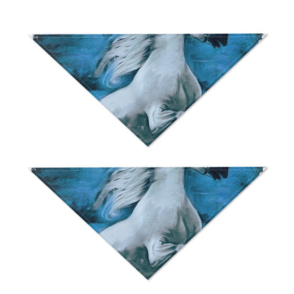 White Horse Painting Print Dog Bandana