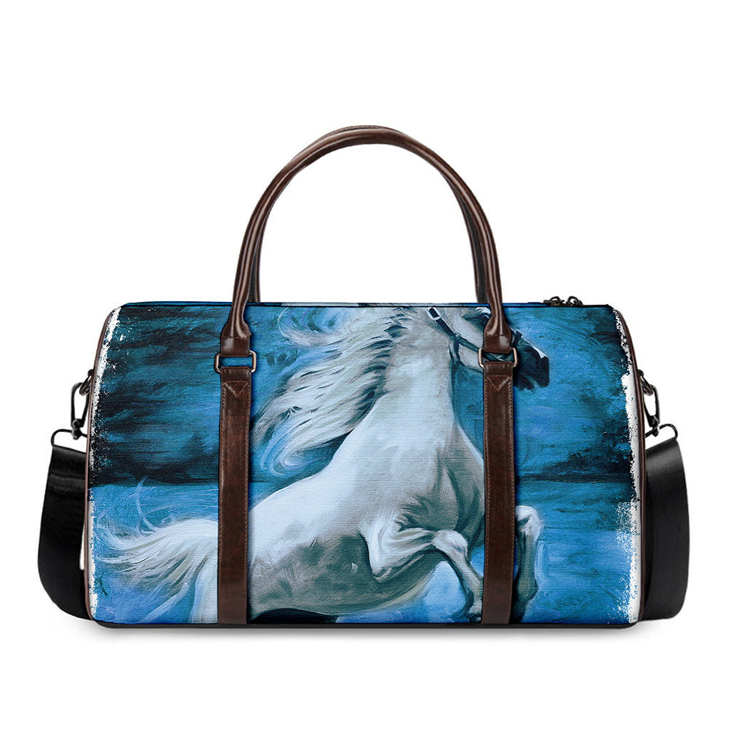 White Horse Painting Print Duffle Bag