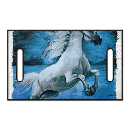White Horse Painting Print Golf Cart Seat Cover