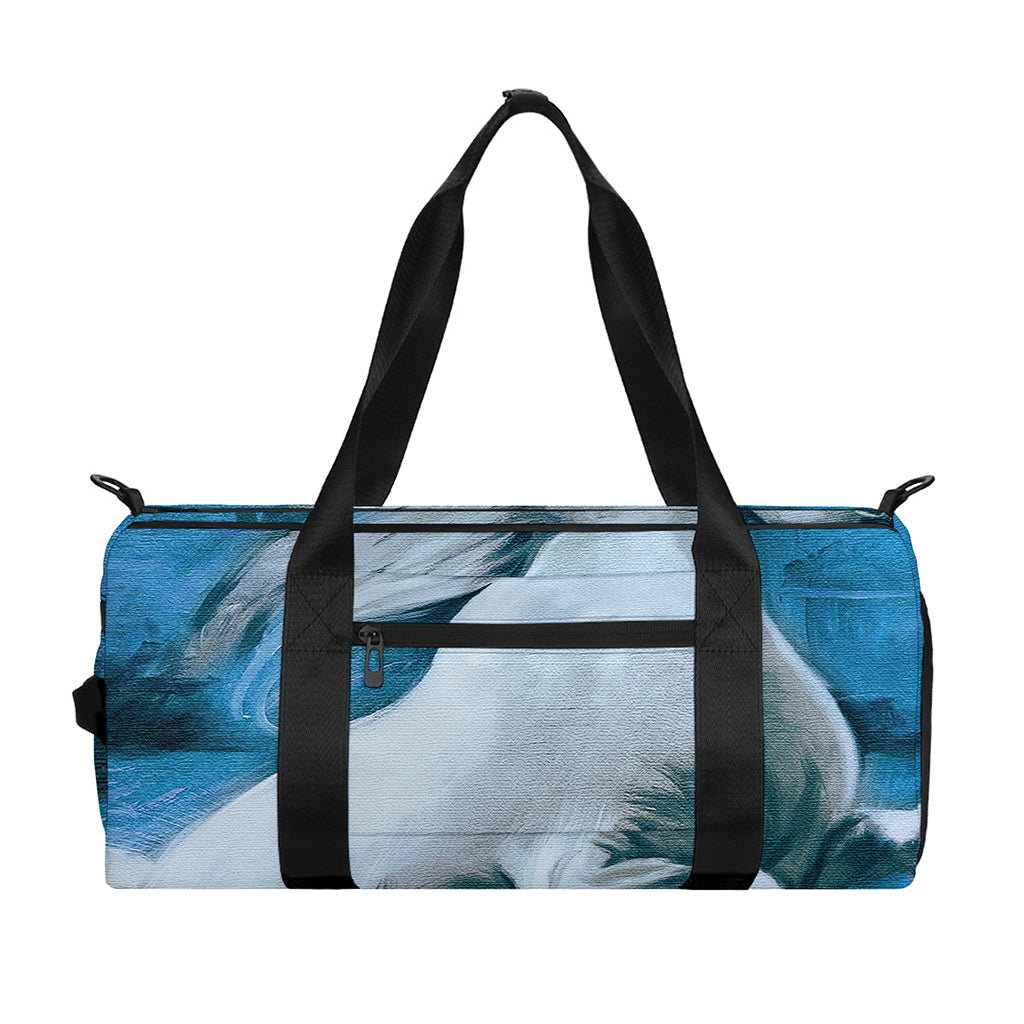 White Horse Painting Print Gym Bag