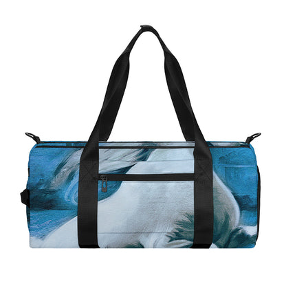 White Horse Painting Print Gym Bag