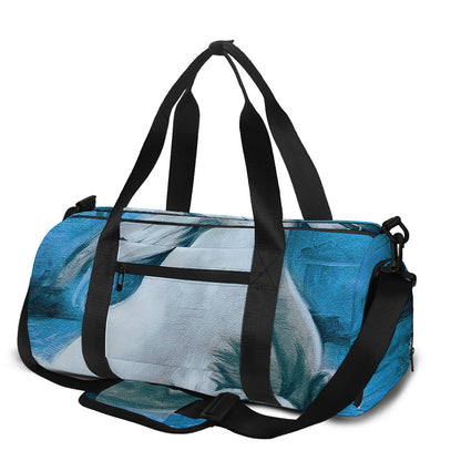 White Horse Painting Print Gym Bag