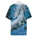 White Horse Painting Print Hawaiian Shirt