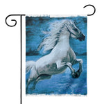 White Horse Painting Print House Flag