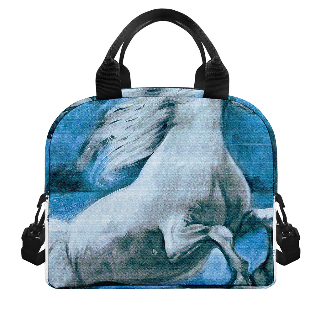 White Horse Painting Print Insulated Lunch Bag