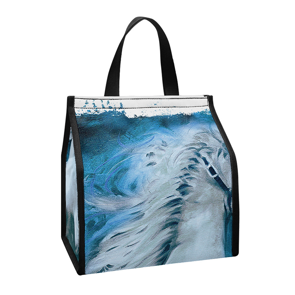 White Horse Painting Print Insulated Lunch Tote