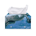 White Horse Painting Print Leather Tissue Box Cover