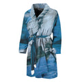 White Horse Painting Print Men's Bathrobe