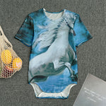 White Horse Painting Print Men's Bodysuit