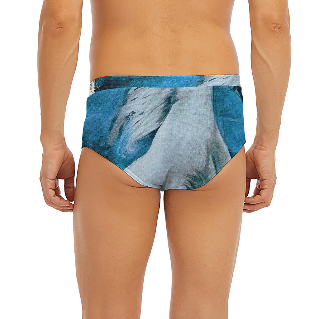 White Horse Painting Print Men's Briefs