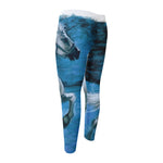 White Horse Painting Print Men's Compression Pants