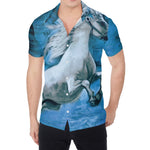 White Horse Painting Print Men's Shirt