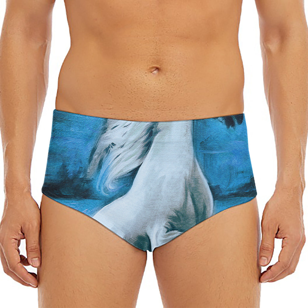 White Horse Painting Print Men's Triangle Swim Briefs