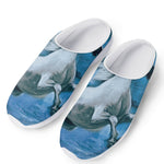 White Horse Painting Print Mesh Casual Shoes