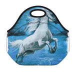 White Horse Painting Print Neoprene Lunch Bag