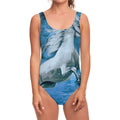 White Horse Painting Print One Piece Swimsuit