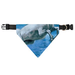 White Horse Painting Print Over The Collar Dog Bandana