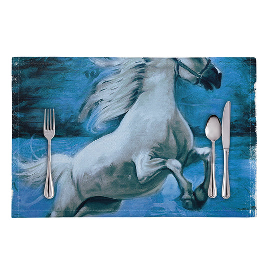 White Horse Painting Print Placemat