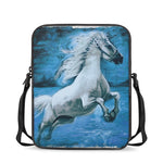 White Horse Painting Print Rectangular Crossbody Bag