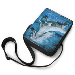 White Horse Painting Print Rectangular Crossbody Bag