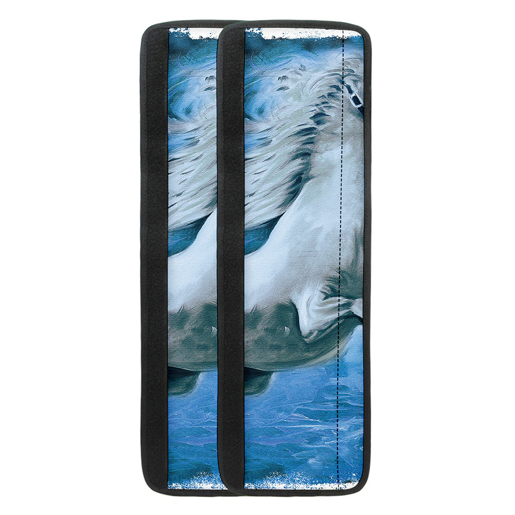 White Horse Painting Print Refrigerator Handle Covers
