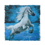White Horse Painting Print Silk Bandana