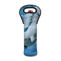 White Horse Painting Print Single Neoprene Wine Tote