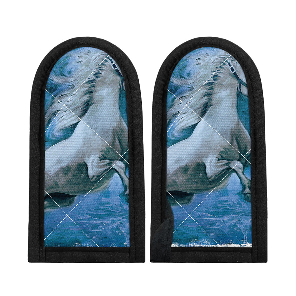 White Horse Painting Print Skillet Handle Cover