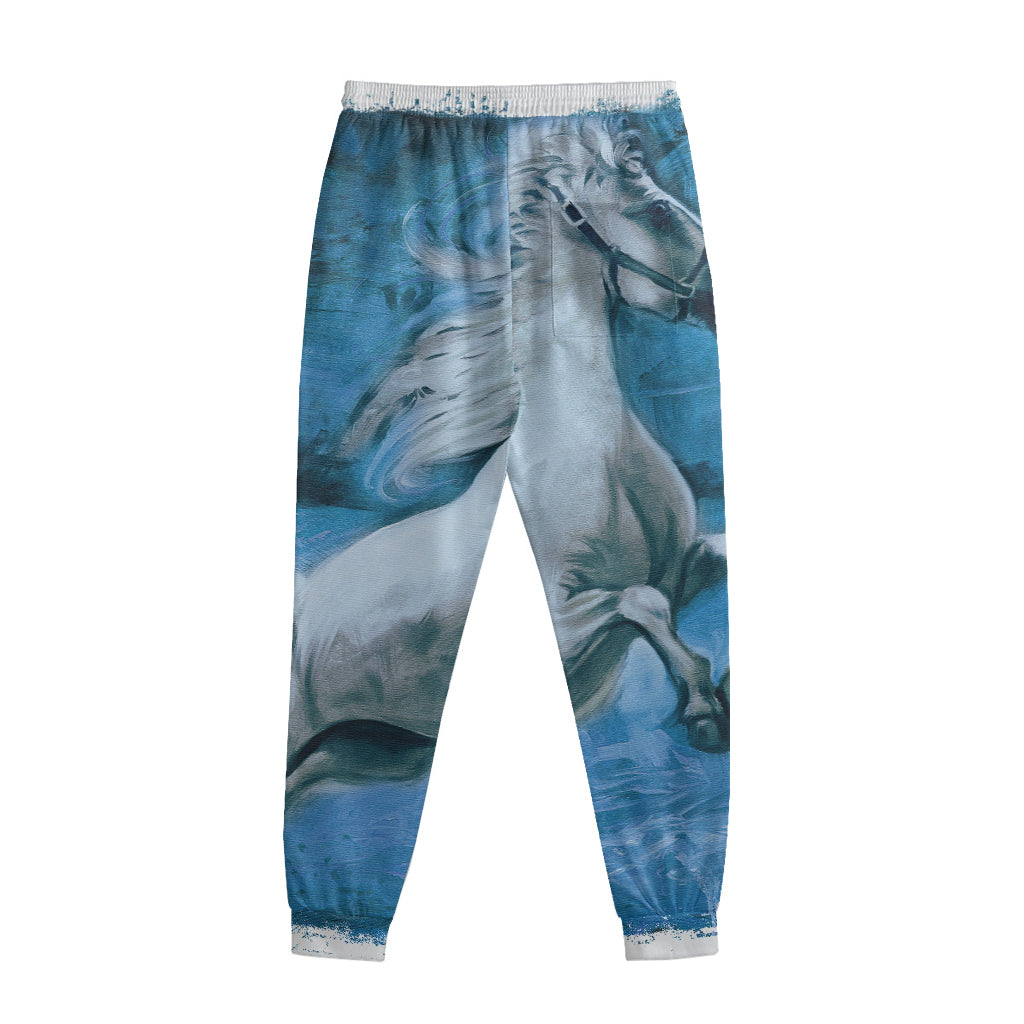 White Horse Painting Print Sweatpants