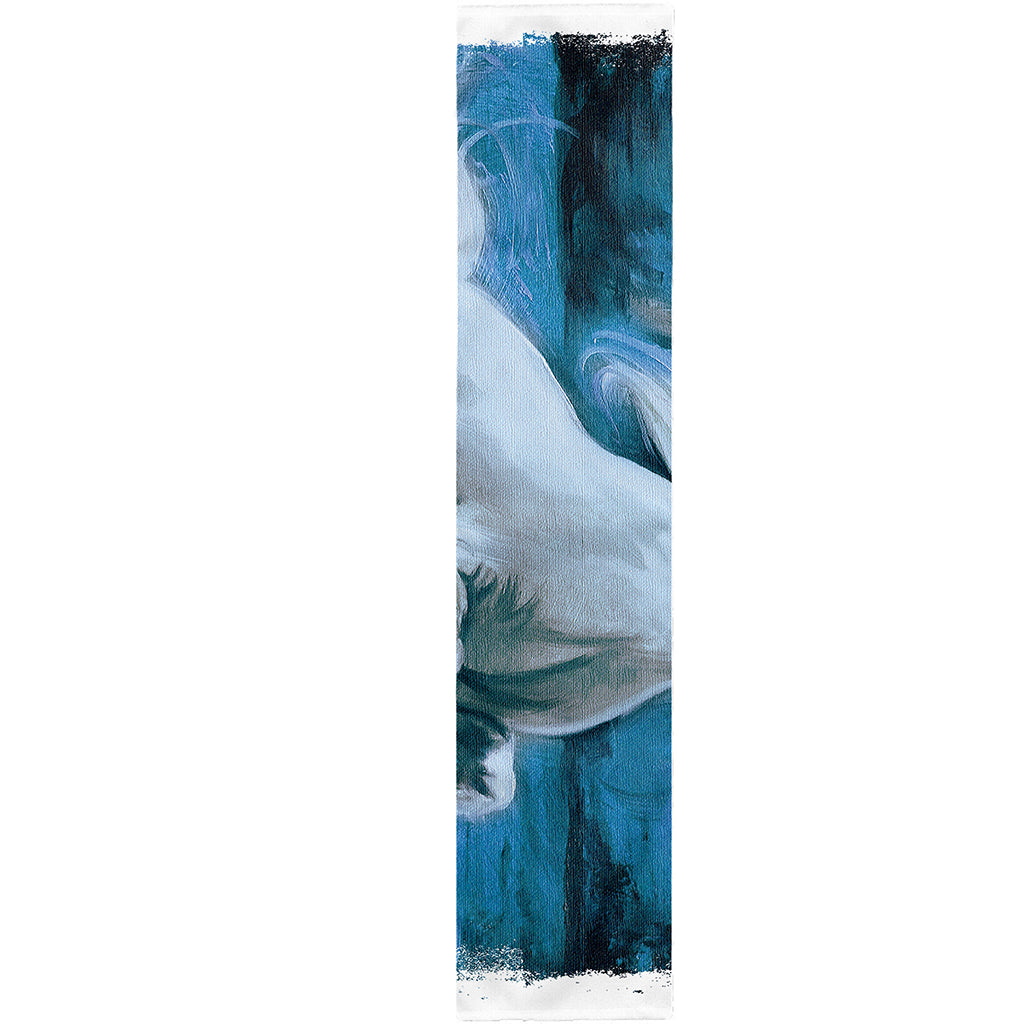 White Horse Painting Print Table Runner