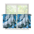 White Horse Painting Print Tier Curtains