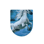 White Horse Painting Print Toilet Lid Cover
